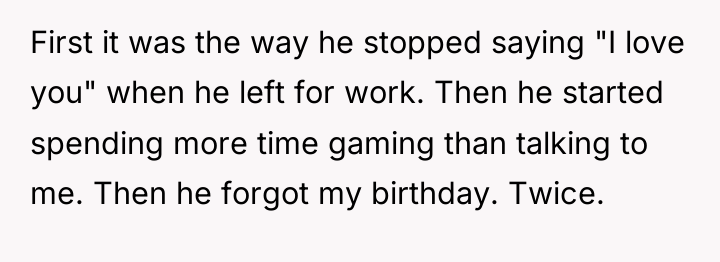 First it was the way he stopped saying "I love...