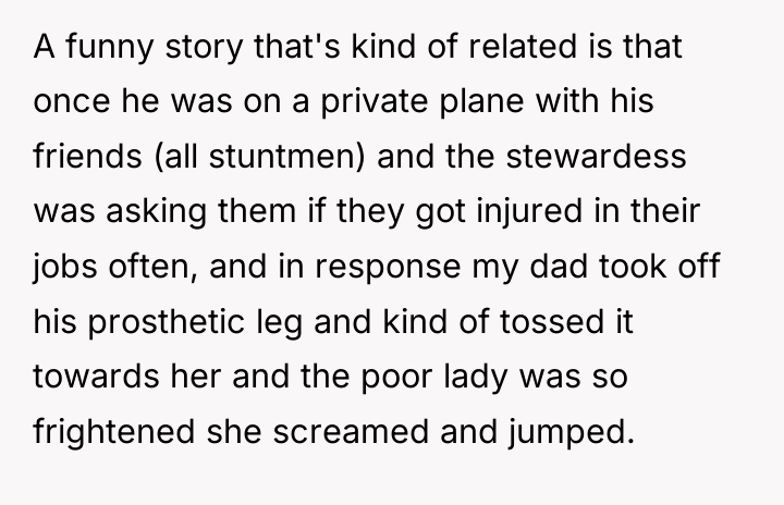 A funny story that's kind of related is that once...