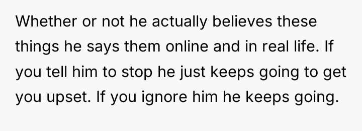 Whether or not he actually believes these things he says...