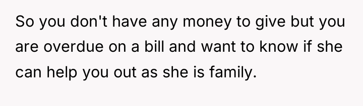 So you don't have any money to give but you...