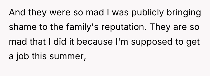 And they were so mad I was publicly bringing shame...