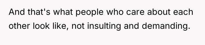 And that's what people who care about each other look...
