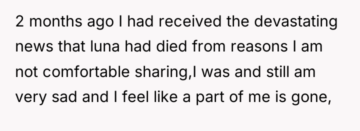 2 months ago I had received the devastating news that...