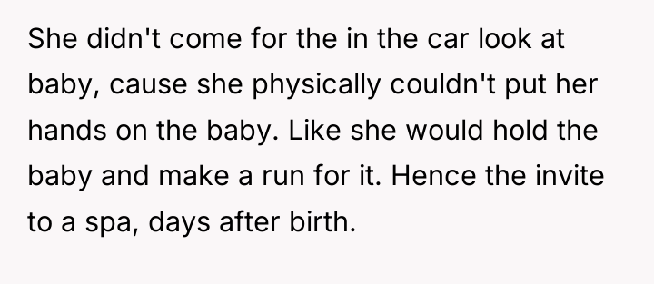 She didn't come for the in the car look at...