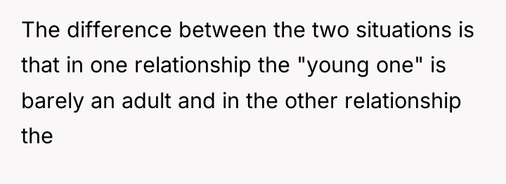 The difference between the two situations is that in one...