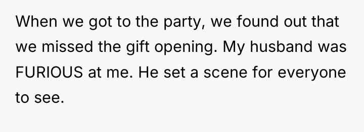 When we got to the party, we found out that...