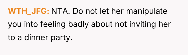 WTH_JFG NTA. Do not let her manipulate you into feeling...