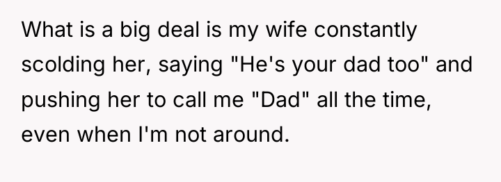 What is a big deal is my wife constantly scolding...