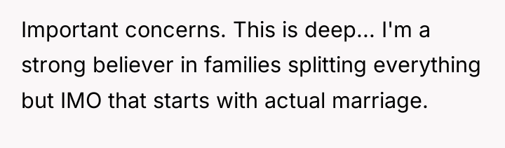 Important concerns. This is deep... I'm a strong believer in...
