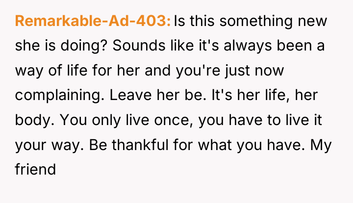 Remarkable-Ad-403 Is this something new she is doing? Sounds like...