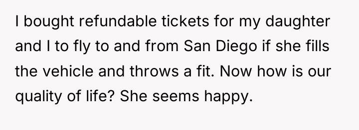 I bought refundable tickets for my daughter and I to...
