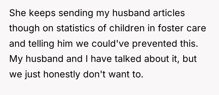 She keeps sending my husband articles though on statistics of...
