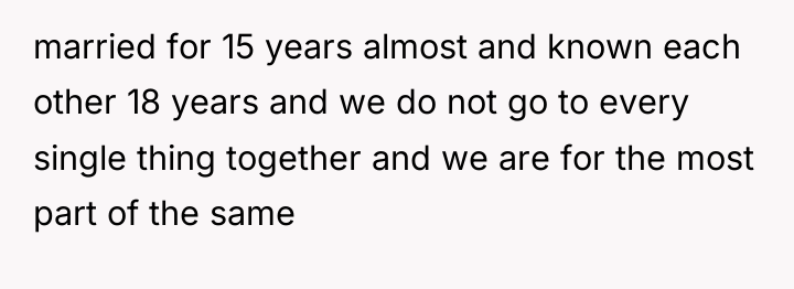married for 15 years almost and known each other 18...