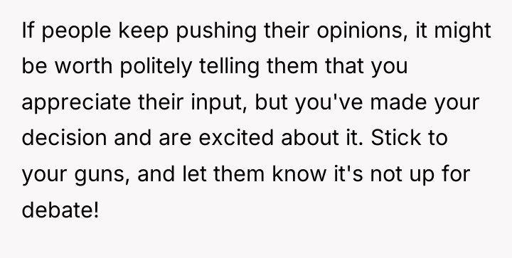 If people keep pushing their opinions, it might be worth...