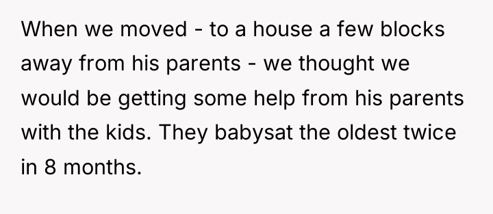 When we moved - to a house a few blocks...