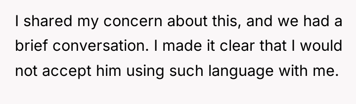 I shared my concern about this, and we had a...