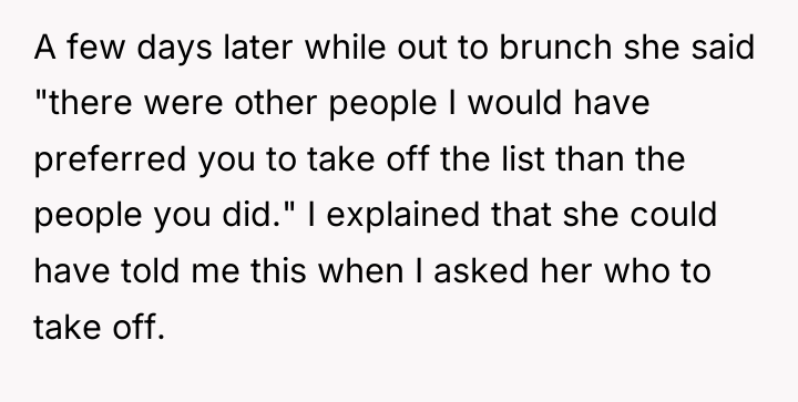A few days later while out to brunch she said...