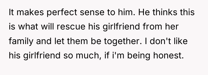 It makes perfect sense to him. He thinks this is...
