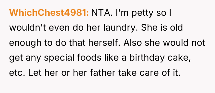 WhichChest4981 NTA. I'm petty so I wouldn't even do her...