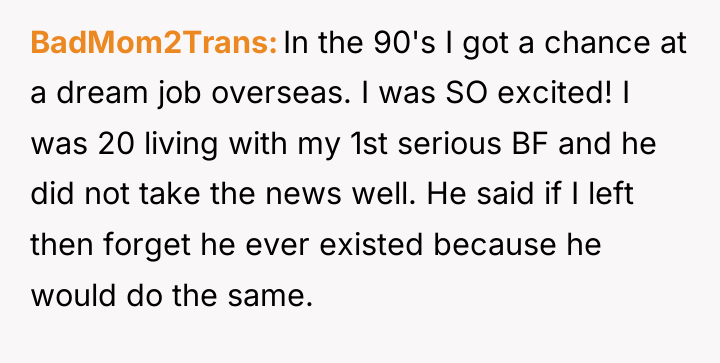 BadMom2Trans In the 90's I got a chance at a...