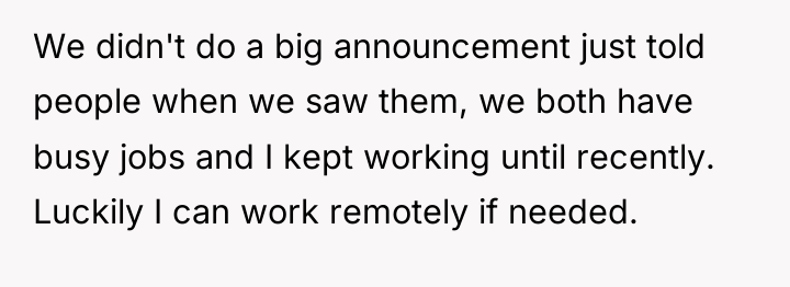 We didn't do a big announcement just told people when...
