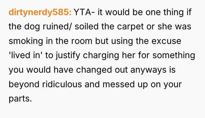 dirtynerdy585 YTA- it would be one thing if the dog...
