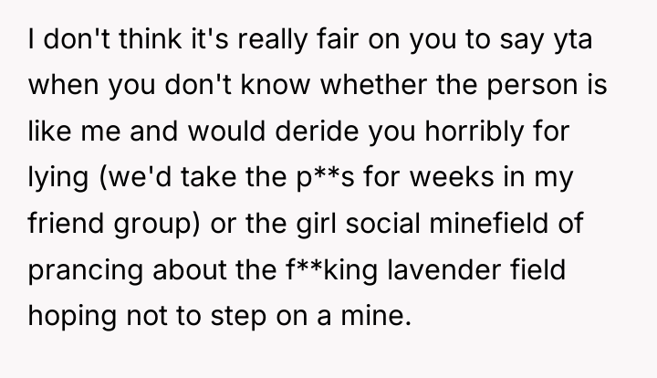 I don't think it's really fair on you to say...