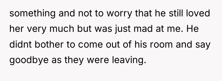 something and not to worry that he still loved her...