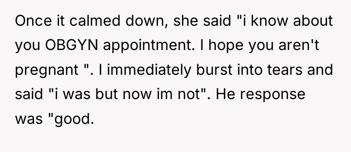 Once it calmed down, she said "i know about you...
