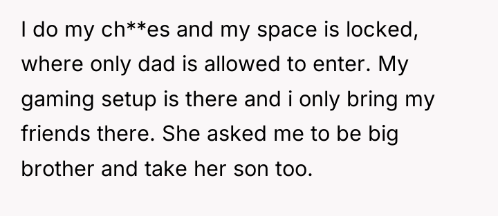 I do my ch**es and my space is locked, where...