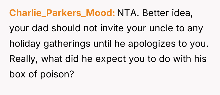 Charlie_Parkers_Mood NTA. Better idea, your dad should not invite your...