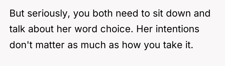 But seriously, you both need to sit down and talk...