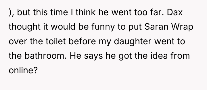), but this time I think he went too far....