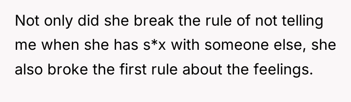 Not only did she break the rule of not telling...