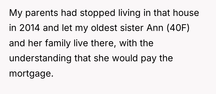 My parents had stopped living in that house in 2014...