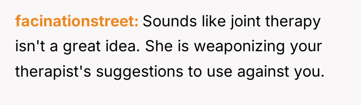 facinationstreet Sounds like joint therapy isn't a great idea. She...