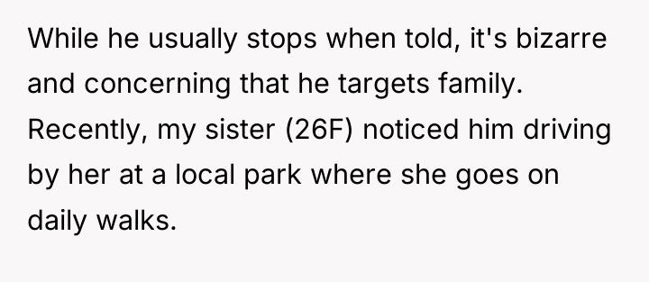 While he usually stops when told, it's bizarre and concerning...