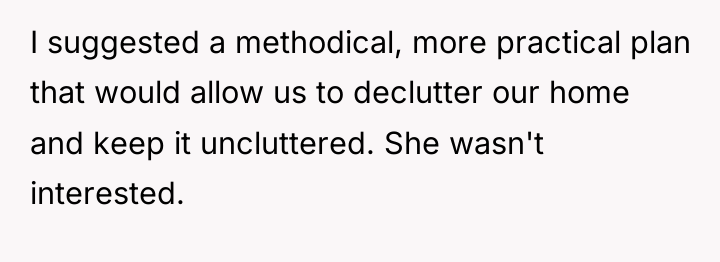 I suggested a methodical, more practical plan that would allow...