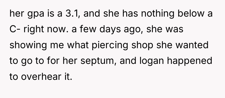 her gpa is a 3.1, and she has nothing below...