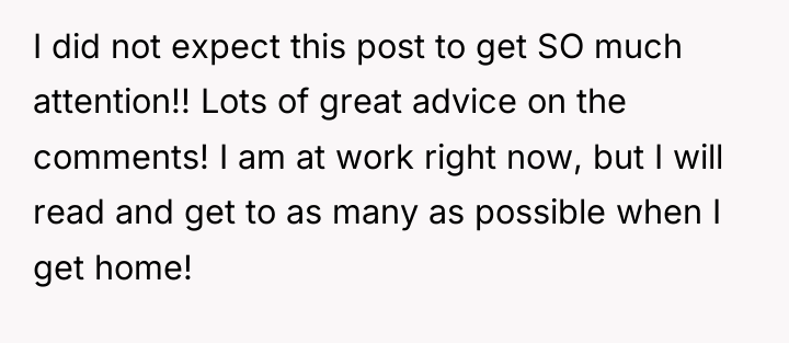 I did not expect this post to get SO much...