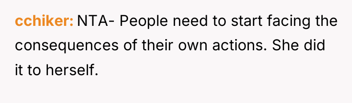 cchiker NTA- People need to start facing the consequences of...