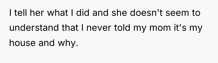 I tell her what I did and she doesn't seem...