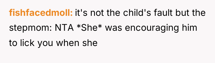 fishfacedmoll it's not the child's fault but the stepmom: NTA...
