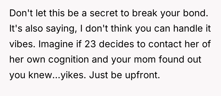 Don't let this be a secret to break your bond....