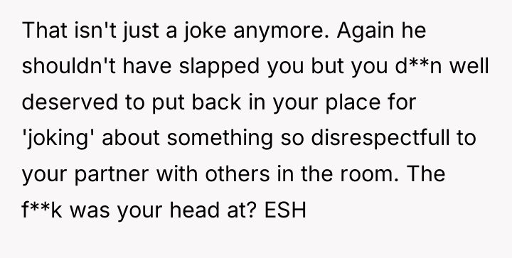That isn't just a joke anymore. Again he shouldn't have...