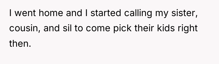 I went home and I started calling my sister, cousin,...