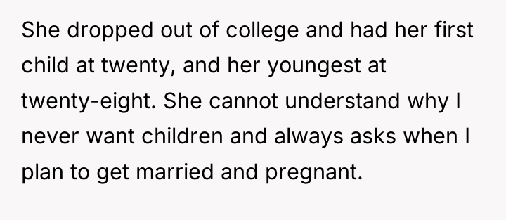 She dropped out of college and had her first child...