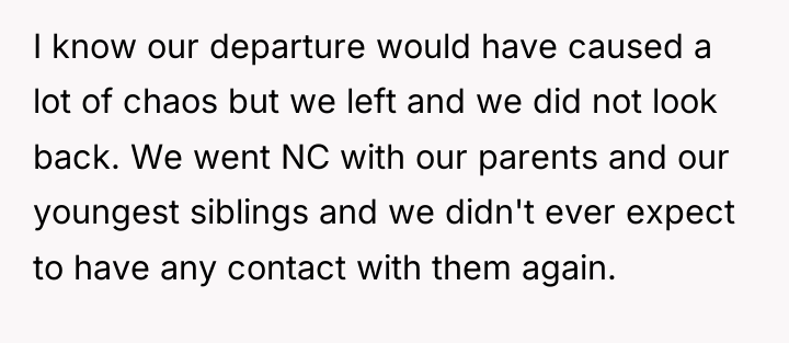 I know our departure would have caused a lot of...