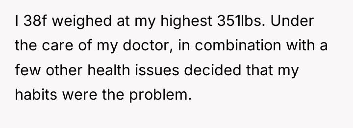 I 38f weighed at my highest 351lbs. Under the care...