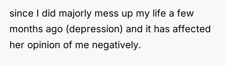 since I did majorly mess up my life a few...
